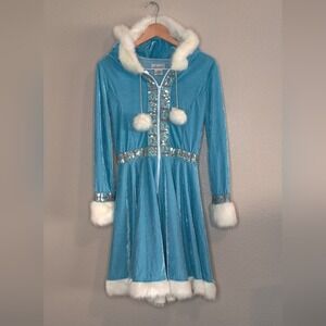Snow White ice Princess Faux Fur Halloween Costume